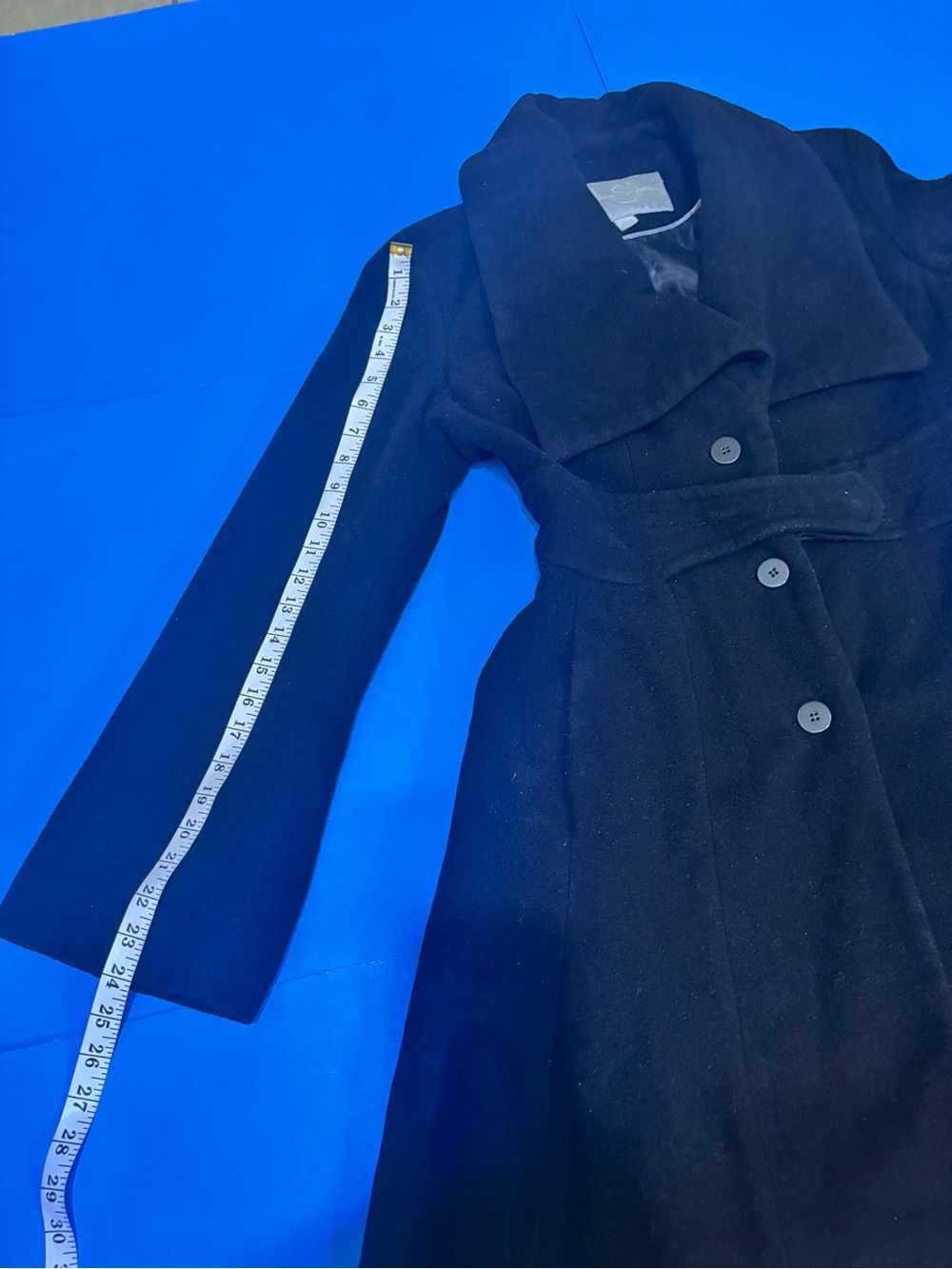 Jessica Simpson Classic Black  A-Line Coat - Picture 8 of 14